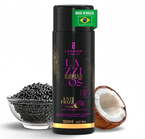 Lazzios Caviar - Proteína orgánica para el cabello, tratamiento capilar con queratina brasileña sin formaldehído, alisado profesional, queratina