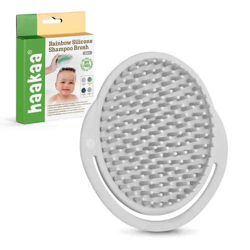 haakaa Cepillo para cuna de bebé, peine suave para cuna, masajeador de cuero cabelludo, cerdas suaves para recién nacidos y niños pequeños, regalo