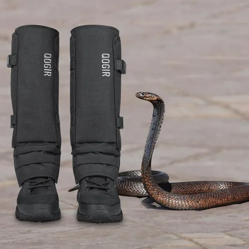 Miniatura 7 de QOGIR Polainas de serpiente para cazar: protectores de serpiente duraderos, polainas de polaina de serpiente para hombres y mujeres, protección Negro