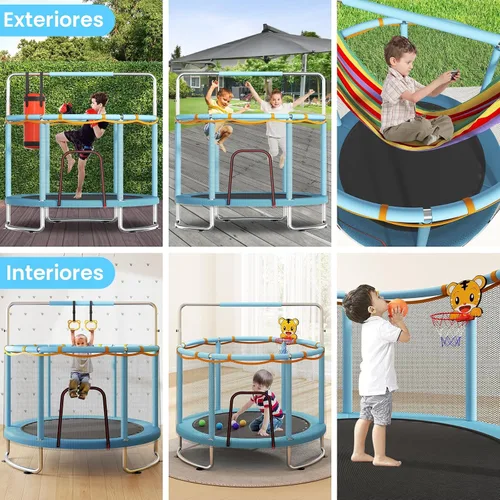 Miniatura 4 de Trampoline for Kids, Upgrade Full Anti-Rust 440lbsToddler Trampoline with Net,Upgraded Ring Legs with Adjustable Gymnastics Bar&Toys, Gifts for Ages