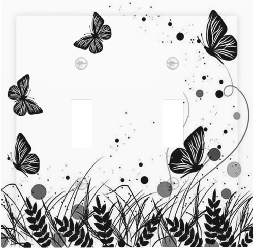 Miniatura 60 de Placa de cubierta de tomacorriente con diseño de mariposa, placas decorativas de pared, 1 gang, cubiertas de enchufes eléctricos, placa frontal Arte