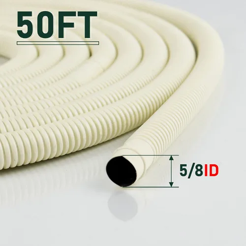 Miniatura 2 de Flehomo Manguera de drenaje universal de 50 pies para sistemas de bomba de calor de aire acondicionado mini split, tubo de drenaje de aire