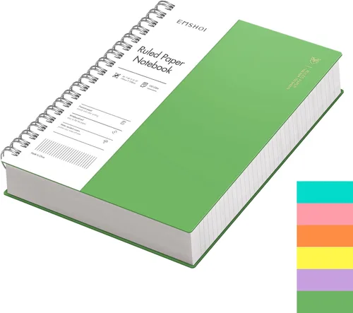 Miniatura 34 de EMSHOI Cuaderno de espiral A4 con rayas universitarias, 11.2" X 8.27", 300 páginas/150 hojas, páginas perforadas fáciles de rasgar, papel grueso