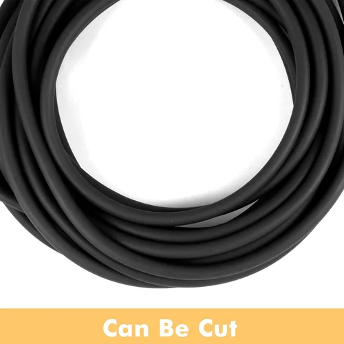Miniatura 7 de 100 pies de tubo de goma de látex 3/8 pulgada de diámetro externo y 1/4 pulgada de diámetro interno, tubo de látex natural multicolor, tubo Negro