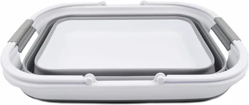 Miniatura 2 de SAMMART Tina plegable de 29 L (7.6 galones) con asa, cesta de picnic portátil al aire libre, contenedor de almacenamiento que ahorra espacio