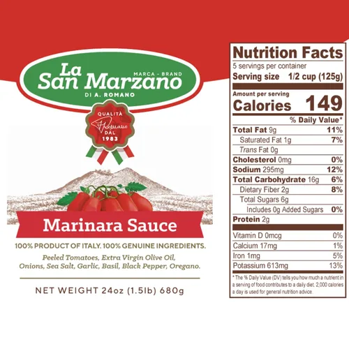 Miniatura 2 de La San Marzano Salsa Marinara, 24 onzas, salsa para pasta hecha en Italia, tomate multiusos de calidad premium, todo natural, dieta mediterránea