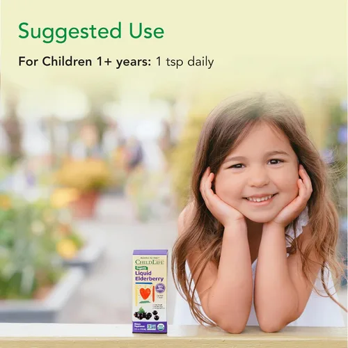 Miniatura 7 de ChildLife Essentials Jarabe orgánico de saúco para niños, fórmula líquida de saúco para niños, suplemento de extracto líquido, tintura de bienestar