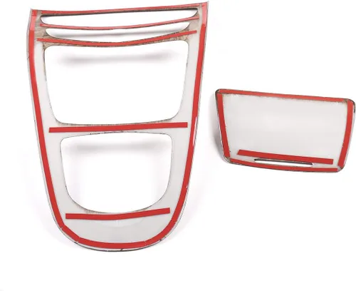 Miniatura 7 de YIWANG Cubierta decorativa de panel de consola central de ABS cromado, 2 piezas para Mercedes Benz Clase E W213 2019 accesorios de automóvil