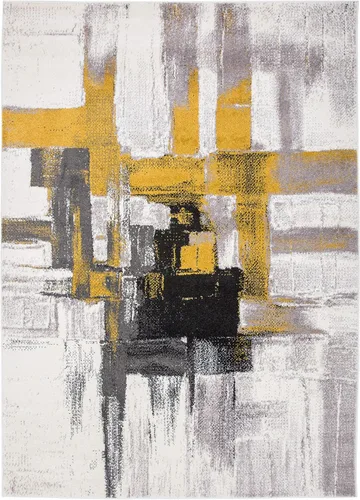 Miniatura 68 de Rugshop Alfombra Corredor Abstracta Contemporánea Negra — No Desprende Pelusa para Pasillo, Entrada y Cocina 2' x 7