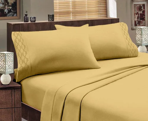 Miniatura 2 de Home Sweet Home - Juego de ropa de cama transpirable extra suave y resistente a las arrugas, juego de sábanas bordadas de lujo con bolsillo profundo