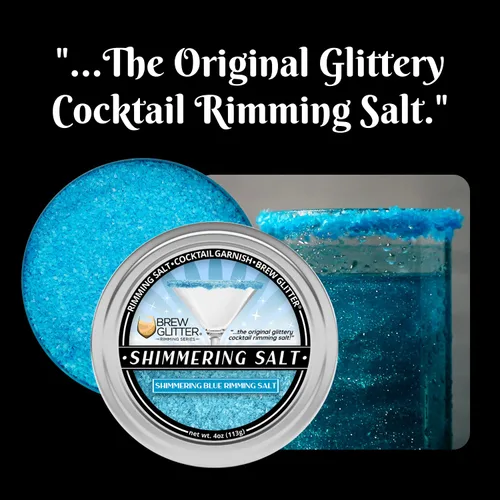 Miniatura 5 de Brew Glitter - Sal con Brillo Azul para Bordes (113g, 1x Barra de Lata) Aderezo para Cócteles y Bebidas