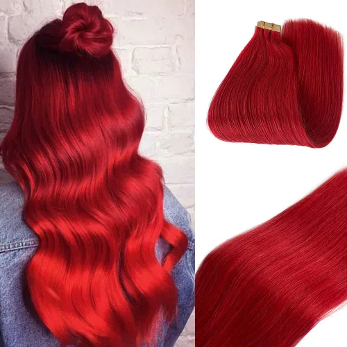 Miniatura 23 de Extensiones de cabello humano rubio con cinta, reflejos rubio ceniza y rubio platino, extensiones de cabello rubio platinado, cinta adhesiva