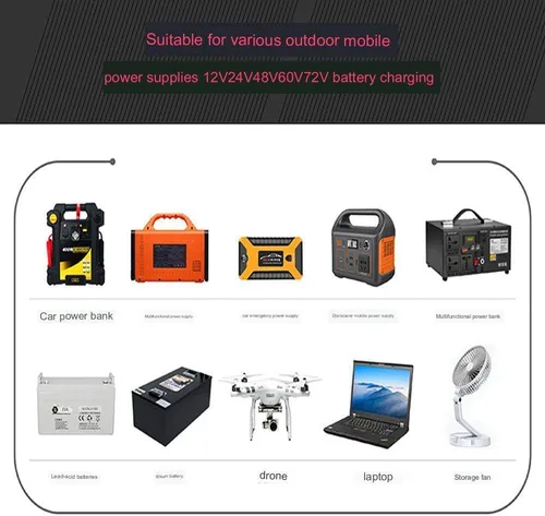 Miniatura 4 de Panel solar portátil plegable de 400 W, panel de silicona monocristalino, impermeable, con cable de alimentación, adecuado para familias de viajes