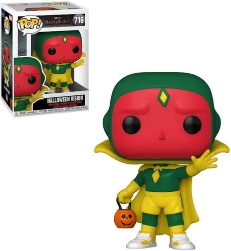 Miniatura 2 de Vision Halloween Pop #716 Pop TV: Figura de vinilo Wanda Vision (con protector EcoTek para proteger la caja de exhibición)
