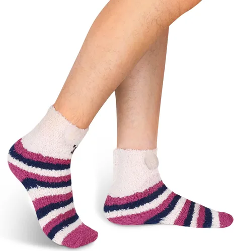 Miniatura 6 de Violet Mist Calcetines mullidos para hombre, unisex, lindos animales, acogedores, divertidos, esponjosos, cálidos, de invierno, de felpa