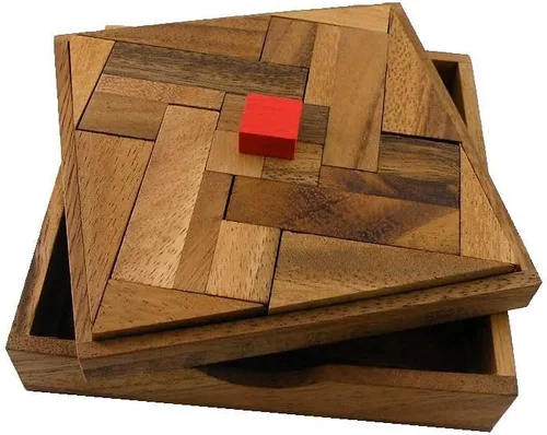 Miniatura 2 de Rompecabezas de madera cuadrado imposible