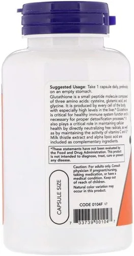 Miniatura 3 de NOW Foods - Glutatión Antioxidante Celular 500 mg. - 60 Cápsulas Vegetarianas