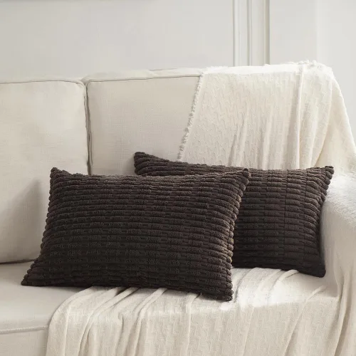 Miniatura 20 de Fancy Homi - Paquete de 2 fundas de almohada decorativas estilo bohemio de 16 x 16 pulgadas para sala de estar, sofá, cama, funda de cojín cuadrada