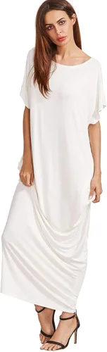 Miniatura 5 de Verdusa - Vestido largo, de manga corta, holgado, con bolsillos, para mujer, casual