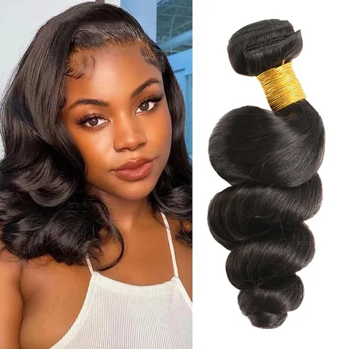 Miniatura 9 de Extensiones de cabello humano corto ondulado suelto, 1 Bunldes, 100% sin procesar, cabello virgen brasileño de 8 pulgadas, extensiones de cabello