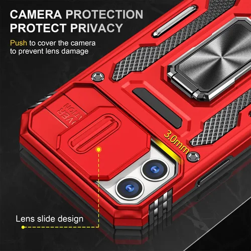 Miniatura 90 de Funda para iPhone 13 Pro con funda para cámara, con soporte de anillo para soporte, con función de montaje magnético para automóvil, para iPhone 13