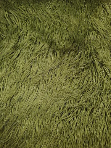 Miniatura 9 de Tela rizada de piel sintética de alpaca de pelo largo vendido por The Yard (crema latte)