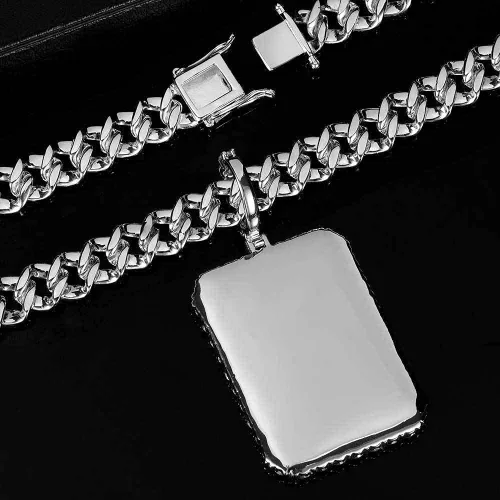 Miniatura 5 de QUNTING Collar con foto personalizada para hombres cadena de imagen redonda personalizada para mujeres medallones de amor joyería hip hop llavero