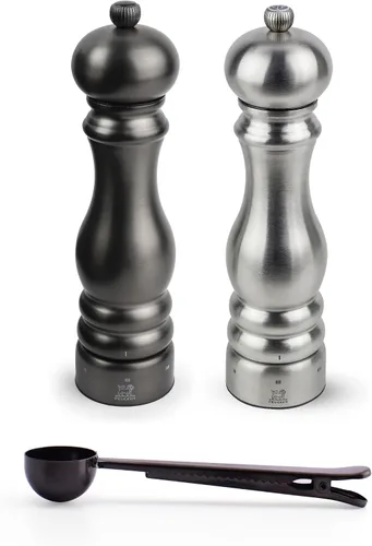 Miniatura 11 de Peugeot Paris u'Select - Juego de molinillo de sal y pimienta manual de 6 ajustes con cuchara de especias de acero inoxidable negro, fabricado