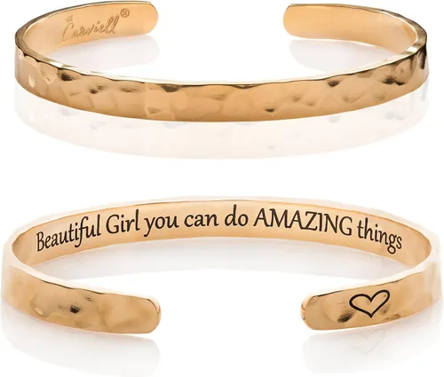 Miniatura 80 de Carviell Pulseras grabadas para mujer, inspiradoras, amistad, amor, mamá, hija, hermana, cristiana, graduación, conmemoración y regalos de boda, más