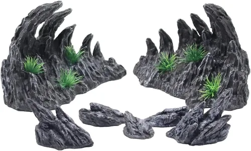 Miniatura 3 de Decoración de pecera de rocas para acuario, Jagged Canyon Rock Formation Kit de decoración de acuario, adecuado para una variedad de escenas