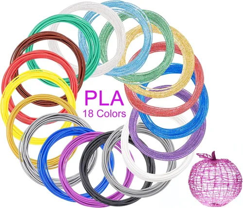 Miniatura 11 de Recargas de filamento para bolígrafo 3D Kretrum 12 colores Compatible con SCRIB3D MYNT3D PIKA3D Bolígrafo 3D para niños Cada color 3.05 metros