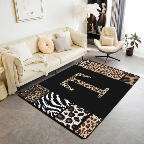 Miniatura 35 de Alfombra abstracta de tigre, 3 x 5 pies, color marrón y negro, alfombra con estampado de rayas de animales salvajes, para adolescentes y adultos