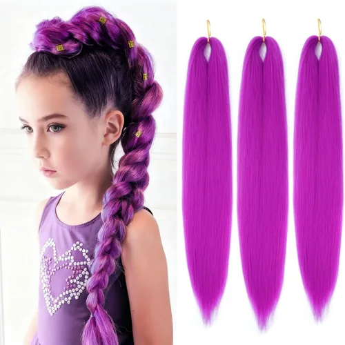 Miniatura 22 de Cabello trenzado preestirado de 26 pulgadas, 8 paquetes 1B, trenzas bohemias de ganchillo con textura Yaki suave para mujeres negras, no tóxico