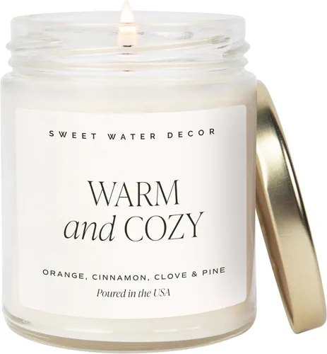Miniatura 10 de Sweet Water Decor Vela perfumada de Navidad con aroma a canela, árboles, naranja y clavo - Vela de invierno perfumada - Velas de Navidad