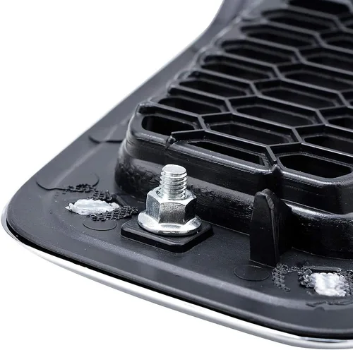 Miniatura 3 de Juego de insertos de rejilla de malla de panal de abeja, color negro, kit de moldura cromada compatible con Jeep Cherokee 2014-2018