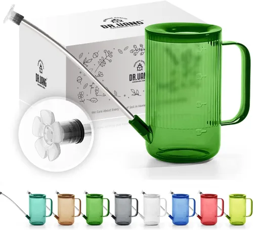 Miniatura 8 de Regadera pequeña para plantas de interior con boquilla larga (1L, marrón ámbar)