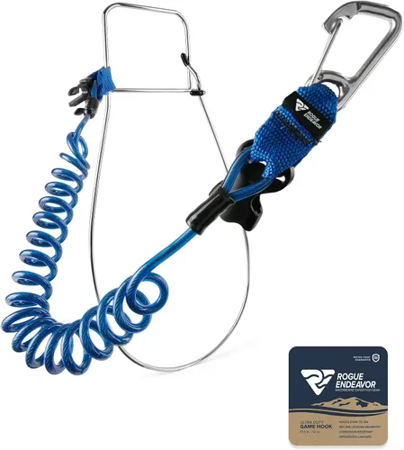 Miniatura 11 de Rogue Endeavor® Clip de pescado, grande, construcción inoxidable, cordón de núcleo de acero de liberación rápida de 36 pulgadas, diseñado para pesca