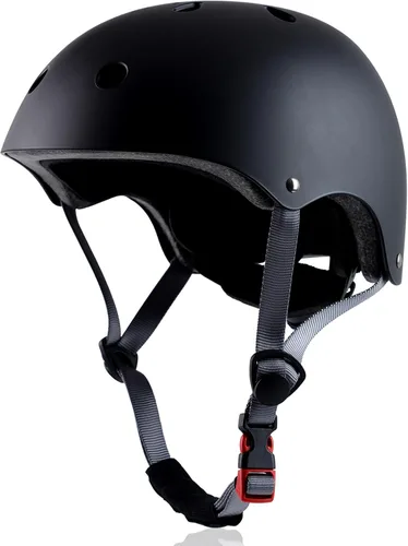 Casco de monopatín para bicicleta, ligero, ajustable, multideporte, para ciclismo, patinaje, scooter, de 3 tallas para adultos, jóvenes y niños