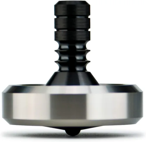 DjuiinoStar Top giratorio premium, collar de acero inoxidable con tallo de circonio, 8-10 minutos, juguete de escritorio EDC de alta precisión