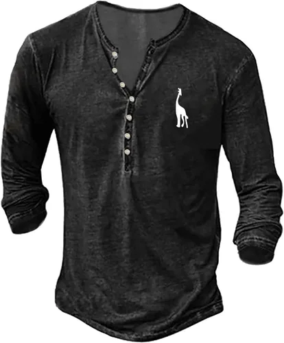 Oversized T Shirts for Men Vintage Button Down Graphic Printed Short Sleeve Breathable Loose Fit Tropical Beach Tops