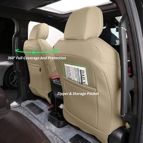 Miniatura 4 de coverdream Odyssey Fundas de asiento de automóvil de ajuste personalizado para Honda Odyssey 2004-2010, asiento de capitán de 2ª fila, totalmente