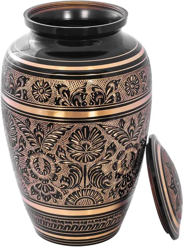 Miniatura 2 de Urna de cremación para cenizas humanas con bolsa de satén, para adultos de hasta 200 libras Urnas funerarias grandes hechas a mano por Divit Shilp