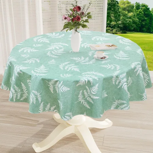 Miniatura 30 de misaya Mantel rectangular de vinilo impermeable, mantel lavable con reverso de franela, mantel de plástico para cena, picnic, interior y exterior