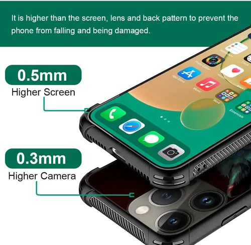 Miniatura 3 de CARLOCA Funda compatible con iPhone 13 Pro, diseño gráfico de identidad negra espiritual lobo, a prueba de golpes, antiarañazos, para iPhone 13 Pro