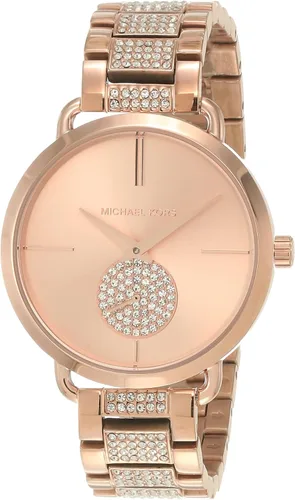 Michael Kors Reloj Portia de cuarzo para mujer con correa de acero inoxidable oro rosa 16 Modelo MK4598 Rosado talla única MK4598 - Portia Reloj de