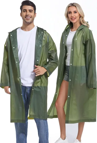 Miniatura 7 de 2 abrigos de lluvia de Borogo para adultos, chaquetas de lluvia reutilizables para hombres y mujeres