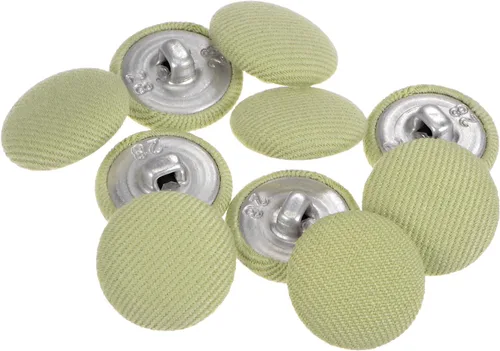 Miniatura 98 de HARFINGTON 10 botones de tela de 24L cubiertos de tela de 0.59 pulgadas, vástago de metal, botones de costura redondos para trajes, blusas de Azul