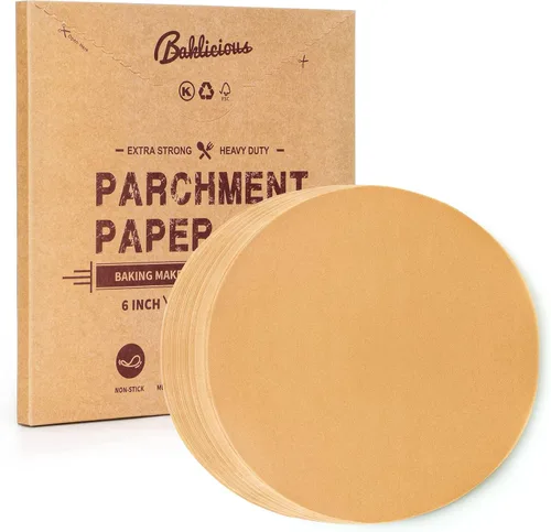 Miniatura 8 de Baklicious 250 piezas de papel de pergamino redondo de 8 pulgadas. Papel de pergamino redondo antiadherente, círculos de papel de pergamino