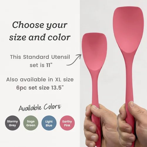 Miniatura 7 de Starpack Juego de utensilios de cocina de silicona 'Revuelve y sirve' (5 piezas) - 26.7 cm - Juego de utensilios de cocina resistente al calor hasta