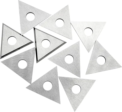 Miniatura 6 de LU&MN Cuchillas de repuesto para rascador de carburo, cuchillas reversibles triangulares de triple borde de 1 pulgada, se adapta a la mayoría